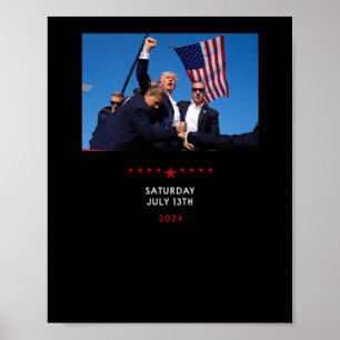 Affiche Au meeting de Donald Trump en Pennsylvanie