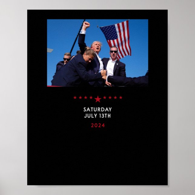 Affiche Au meeting de Donald Trump en Pennsylvanie  (Devant)