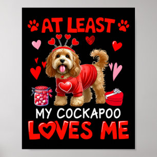 Affiche Au moins mon Apoo m'aimant Saint-Valentin Propriét