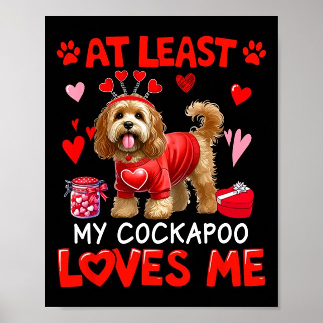 Affiche Au moins mon Apoo m'aimant Saint-Valentin Propriét (Devant)