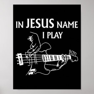 Affiche Au nom de Jésus, je joue de la guitare B, guitaris