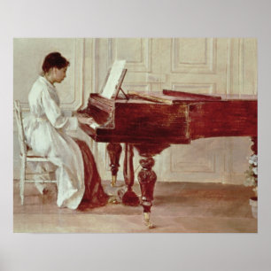 Affiche Au piano, 1887 (huile sur toile)