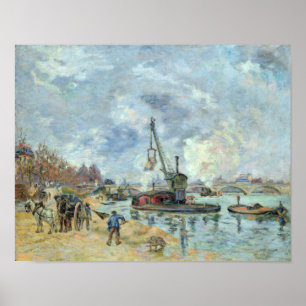 Affiche Au quai de Bercy à Paris, 1874