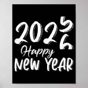 Affiche Au revoir 2025 Bonjour 2026 Bonne Année Nouvel An
