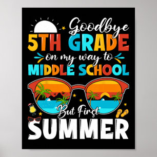 Affiche Au revoir 5e année, bonjour collège