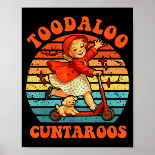 Affiche Au revoir cuntaroos scooter drôle fille impertinen