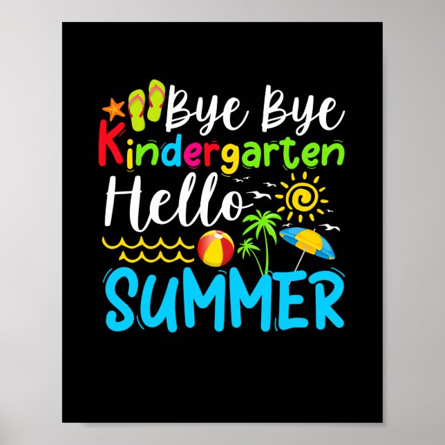 Affiche Au revoir Jardin d'enfants Hello Summer (Devant)