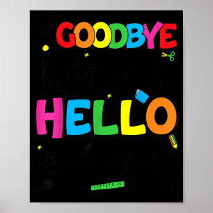 Affiche Au revoir maternelle bonjour 1re année Premier jou