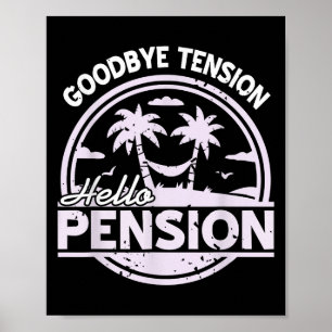 Affiche Au revoir tension bonjour pension détente ambiance