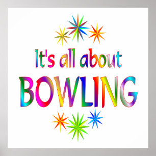 Affiche Au sujet du bowling
