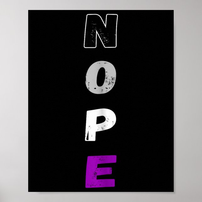 Affiche Aual Nope Ace Pride Indicateur Auality Lgbt Commun (Devant)
