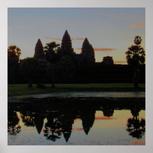 Affiche Aube à Angkor Wat