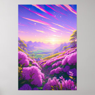 Affiche Aube de la Vallée, Anime Art