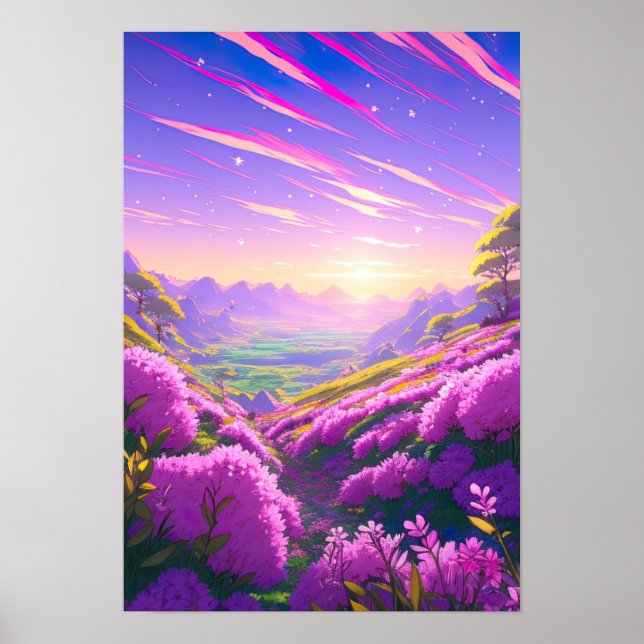 Affiche Aube de la Vallée, Anime Art (Devant)