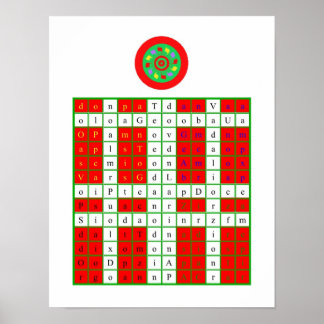 Affiche Aube Dorée Enochian Fire Tablet / Watchtower