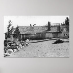 Affiche Auberge de casquette de nuage au capot de Mt.,