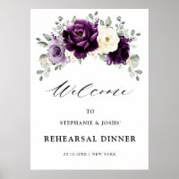 Aubergine Violet Prune Bohème Bienvenue au dîner d