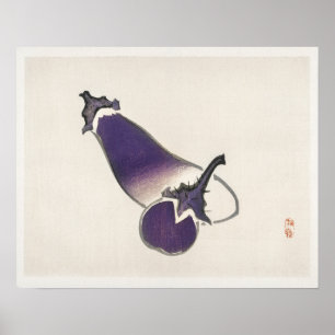 Affiche Aubergines de Kōno Bairei (1844-1895)
