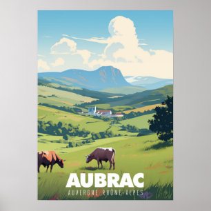 Affiche Aubrac - Auvergne-Rhône-Alpes - France - 