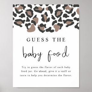 Affiche AUBREE Empreinte de léopard Guess the Baby Food Ga