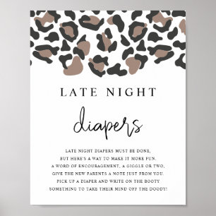 Affiche AUBREE Empreinte de léopard Late Night Diapers Jeu