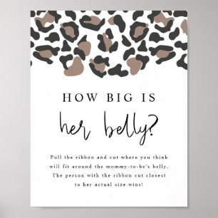 Affiche AUBREE Empreinte de léopard Quelle est la taille d