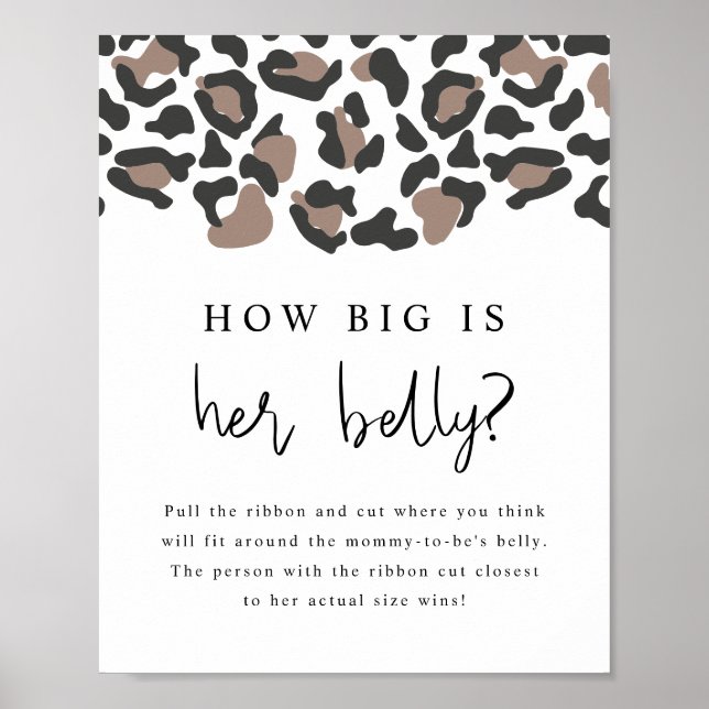 Affiche AUBREE Empreinte de léopard Quelle est la taille d (Devant)