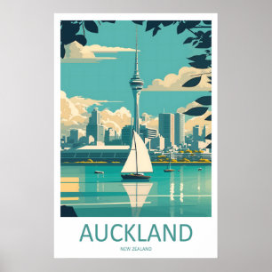 Affiche Auckland Nouvelle-Zélande Voyage Parc Nati