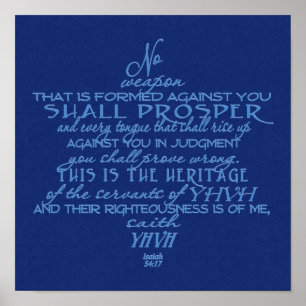 Affiche Aucun bleu d'étoile de David d'arme sur le bleu