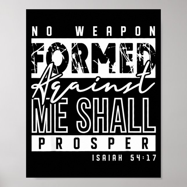 Affiche Aucun enfant formé contre moi ne prospérera chréti (Devant)