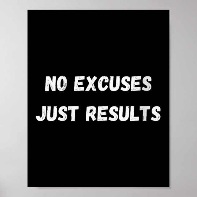 Affiche Aucun Excuses, juste des résultats - Bodybuilding  (Devant)