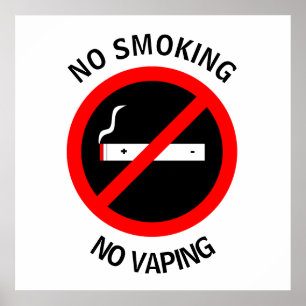 AFFICHE AUCUN FUMEUR AUCUN SIGNE DE VAPEUR