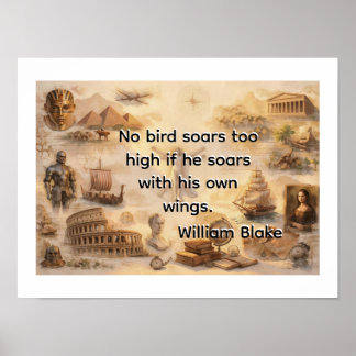 Affiche Aucun oiseau ne vogue trop haut -William Blake