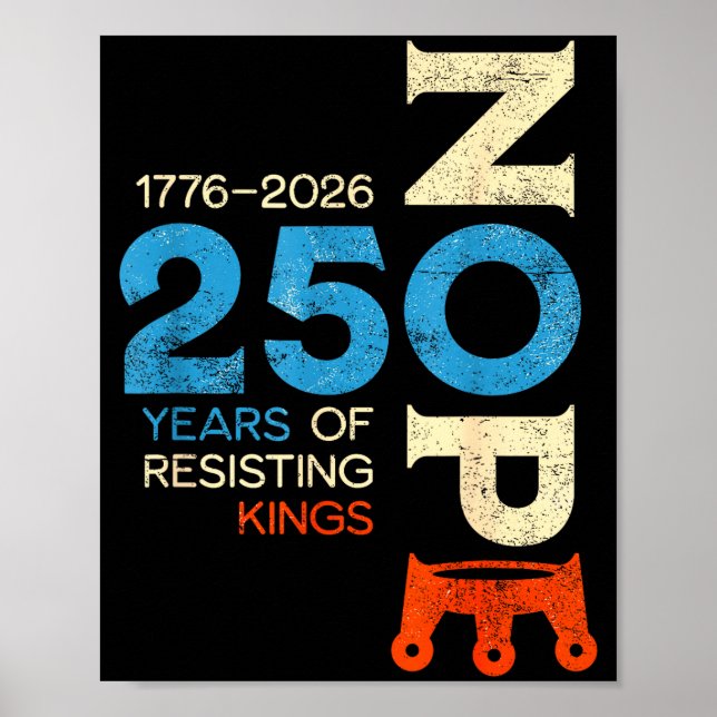 Affiche Aucun roi marche 28 2026 pancarte de protestation  (Devant)