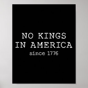 Affiche Aucun Rois En Amérique Depuis 1776 Minimaliste