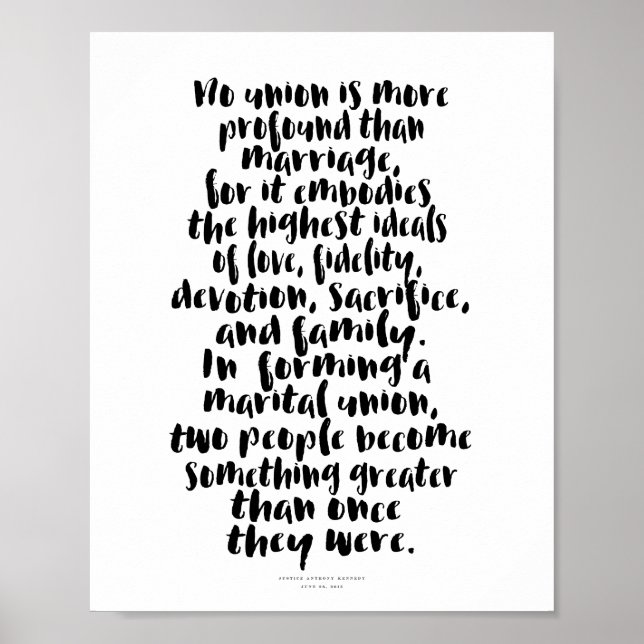 Affiche Aucun syndicat n'est plus profonds amour mariage C (Devant)