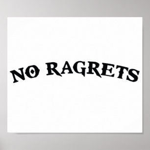 Affiche Aucun tatouage de regrets de Ragrets Mispelled