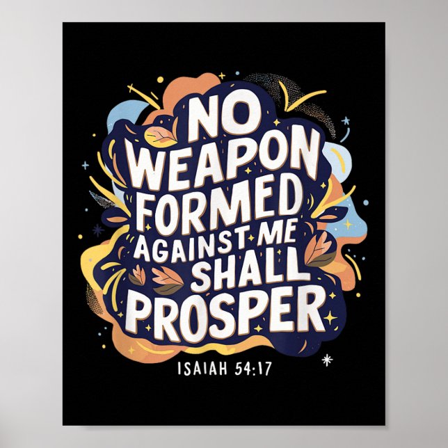 Affiche Aucune Arme Formée Contre Moi Ne Prospère Chrétien (Devant)