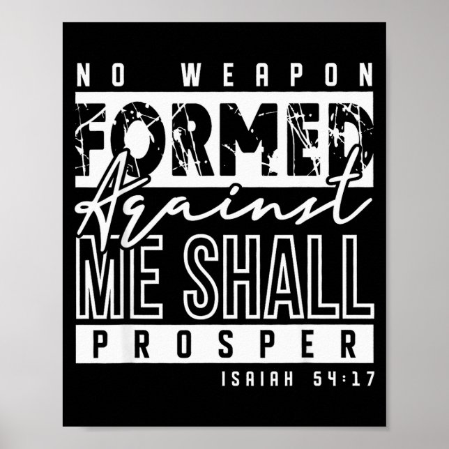 Affiche Aucune arme formée contre moi ne prospérera Christ (Devant)