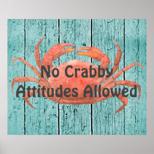 Affiche Aucune attitude crabe