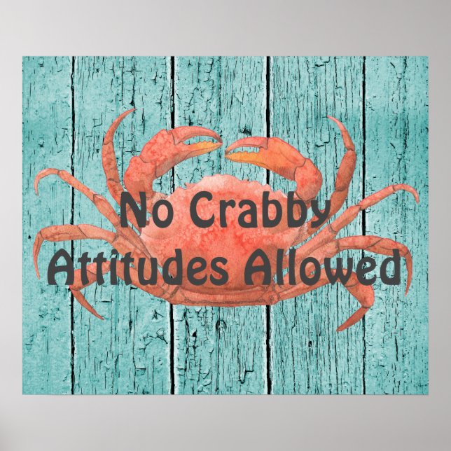 Affiche Aucune attitude crabe (Devant)