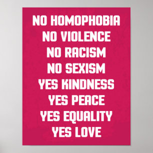 Affiche Aucune citation de homophobie