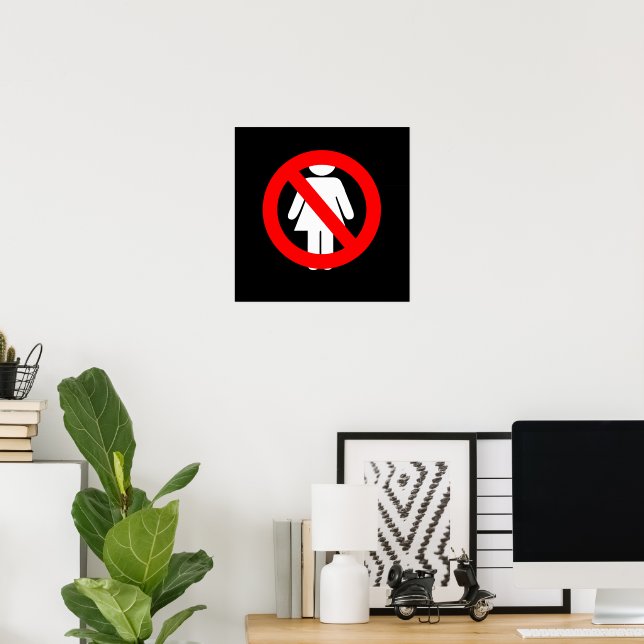Affiche Aucune femme ne signe (Bureau à domicile)