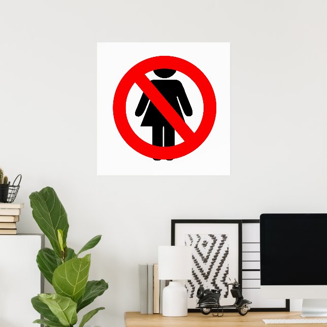 Affiche Aucune femme ne signe (Bureau à domicile)