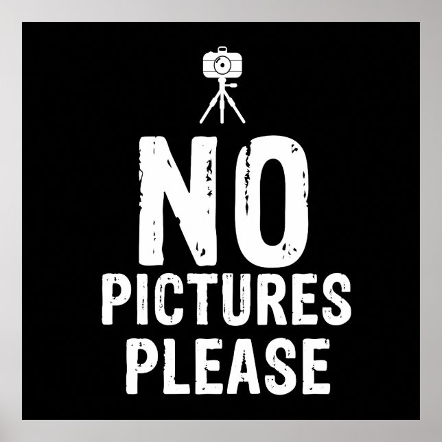 Affiche Aucune photo s'il vous plaît (Devant)