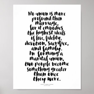 Affiche Aucune union n'est une citation plus profonde de