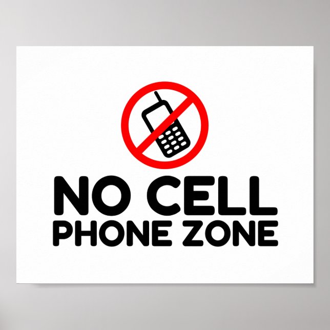 Affiche Aucune zone de téléphone cellulaire (Devant)