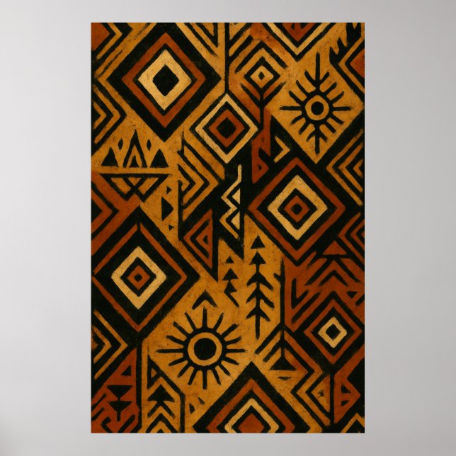 Affiche audacieuse à motif africain – Inspirée de  (Devant)