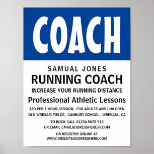 Affiche Audacieux moderne, advert de leçon d'athlétisme