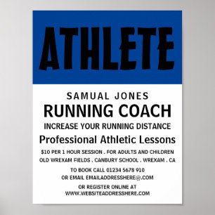 Affiche Audacieux moderne, advert de leçon d'athlétisme